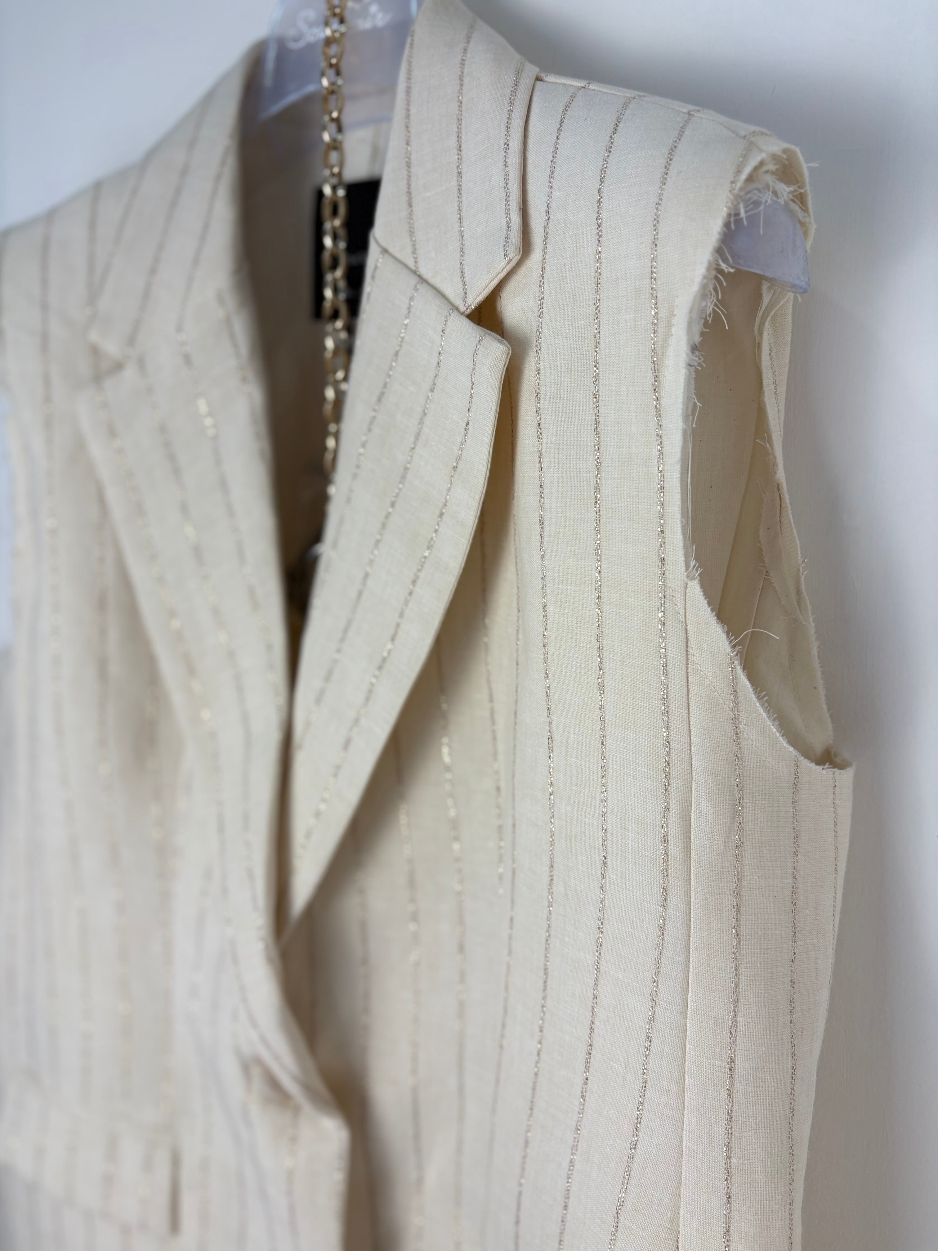 Gilet gessato lurex