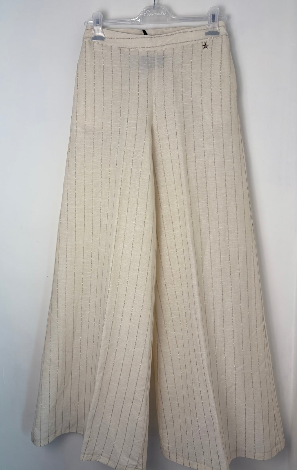 Pantalone palazzo rigo lurex