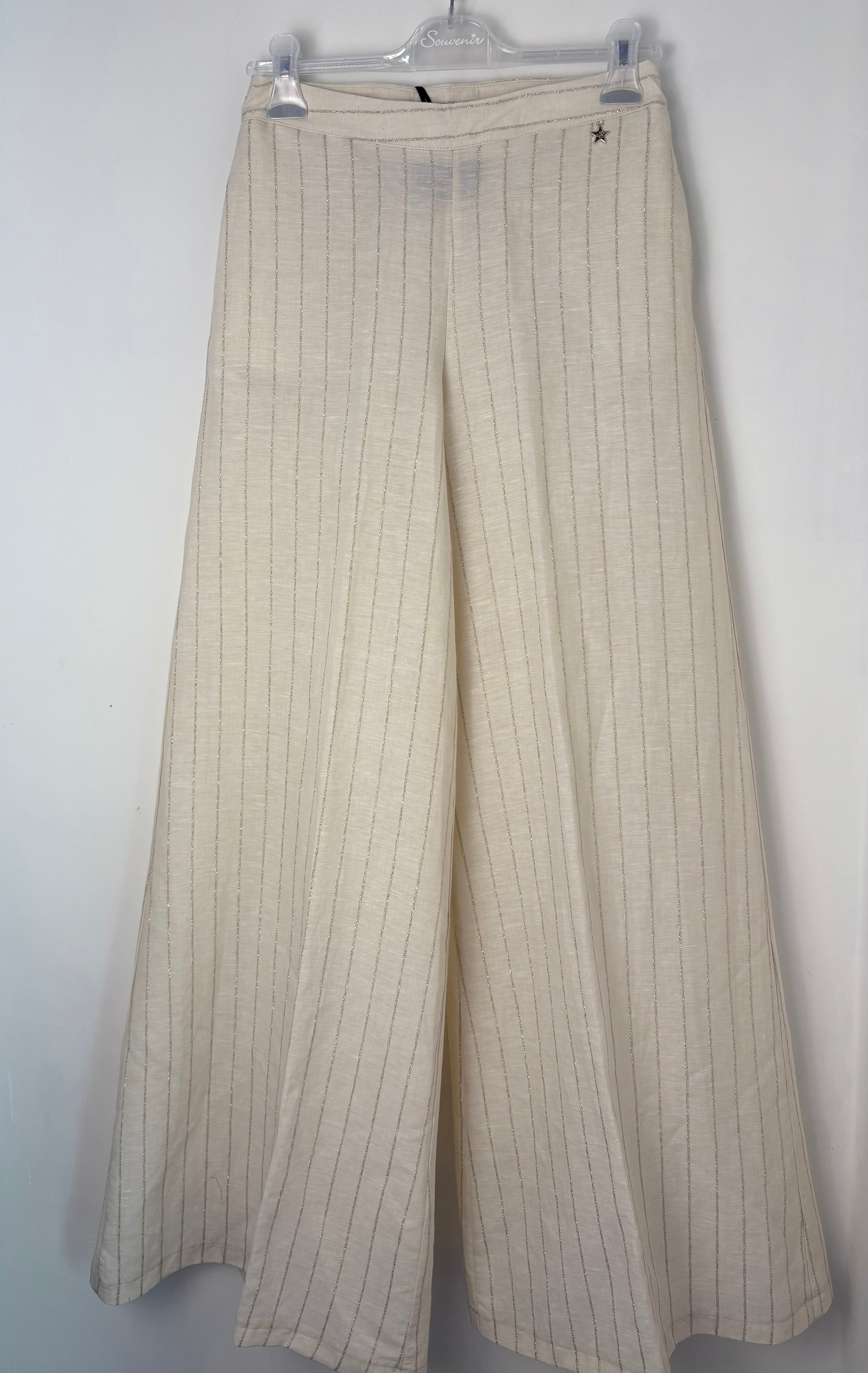 Pantalone palazzo rigo lurex