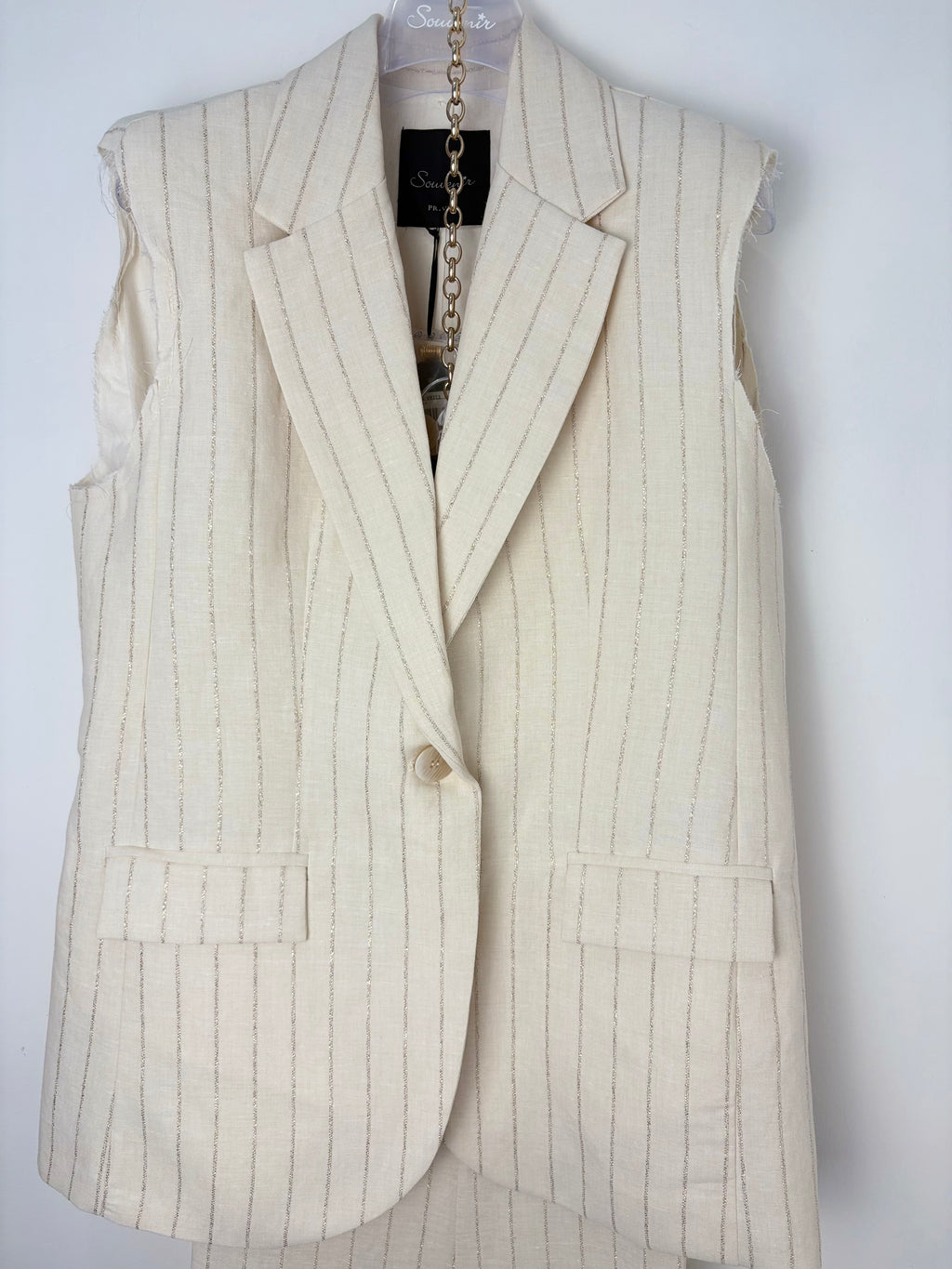 Gilet gessato lurex