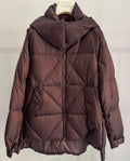 Piumino maxi con cappuccio moro Haveone