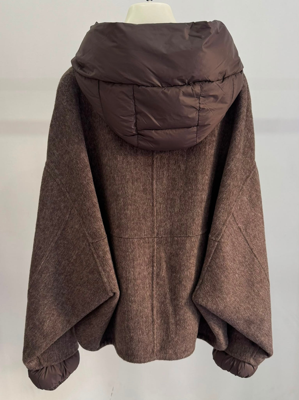 Cappotto bomber con cappuccio moro corvara Haveone